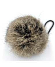 Pompom made of natural rabbit fur 8-9 cm