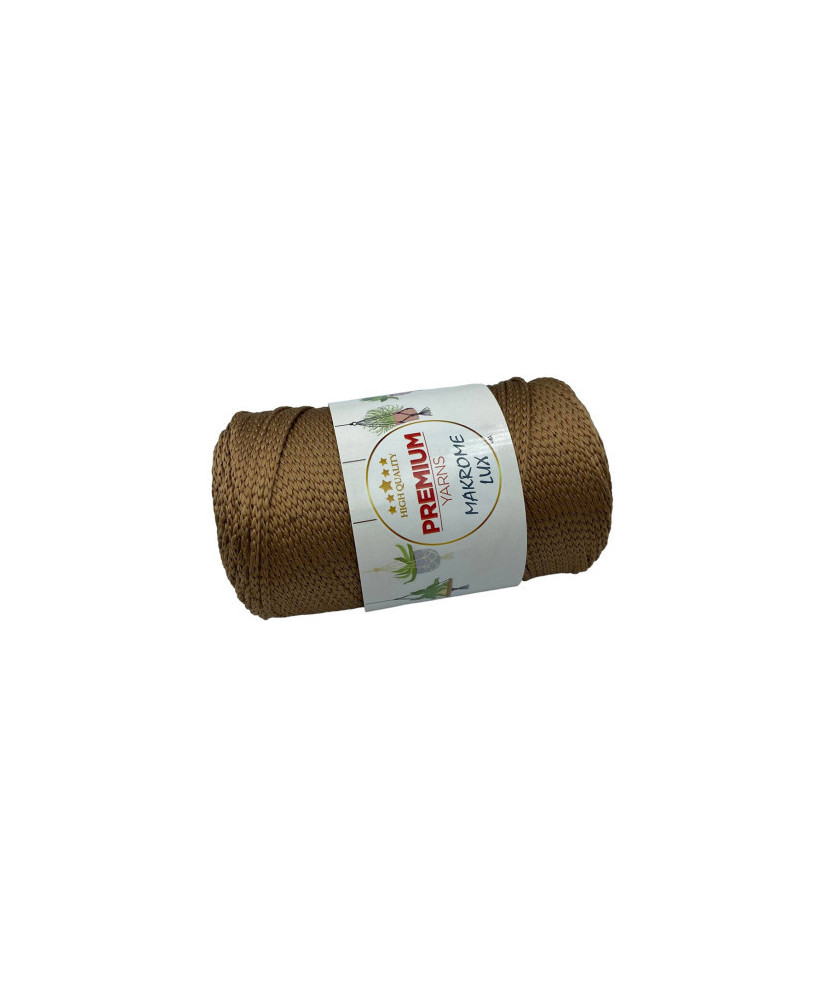Polypropylene cord Macrame Lux,milk chocolate (833) Polypropylene cord Macrame Lux,milk chocolate (833)