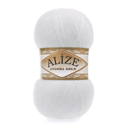 Пряжа Alize Angora Gold белый (55)