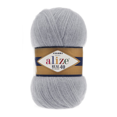 Пряжа Alize Angora Real 40 серый (21)