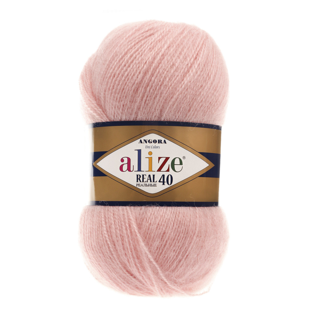 Пряжа Alize Angora Real 40 світло-рожевий (363)