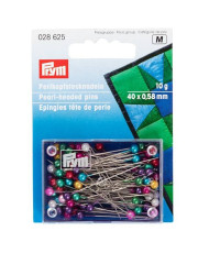 Steel pins with pearl head 0.58*40 mm, 10 g, Prym (028625)