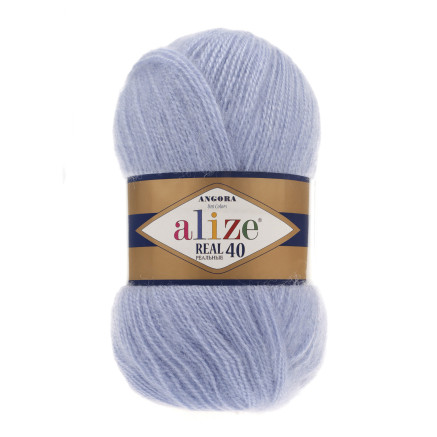 Пряжа Alize Angora Real 40 блакитний (40)