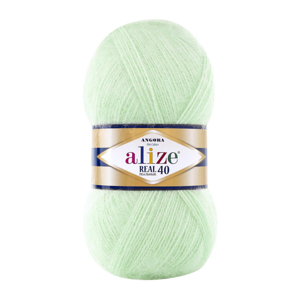 Пряжа Alize Angora Real 40 світла м'ята (842)