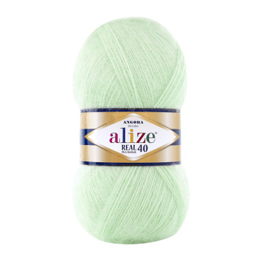 Пряжа Alize Angora Real 40 светлая мята (842)