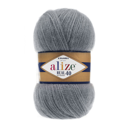 Пряжа Alize Angora Real 40 вугільно-сірий (87)