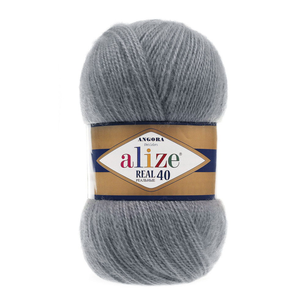 Пряжа Alize Angora Real 40 вугільно-сірий (87)