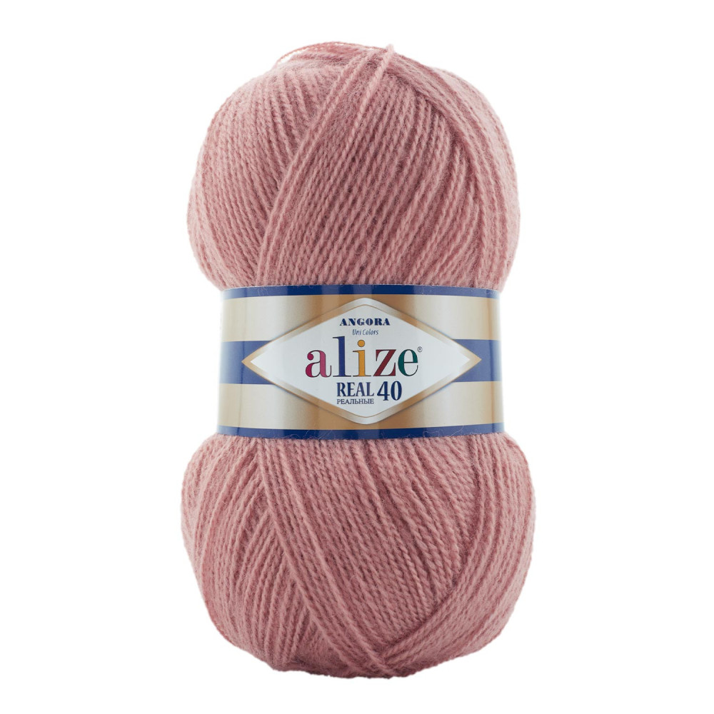 Пряжа Alize Angora Real 40 попеляста троянда (301)