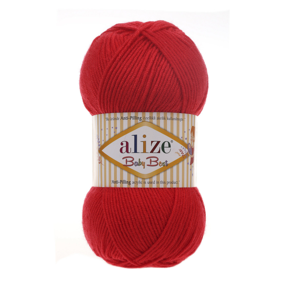 Пряжа Alize Baby Best червоний (56) Пряжа Alize Baby Best червоний (56)