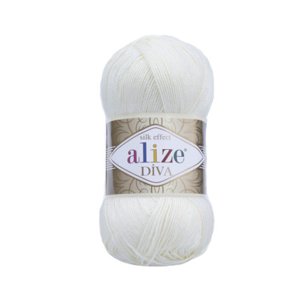 Yarn Alize Diva sugar white (1055)