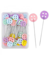 Basting pins with colored head Buttons