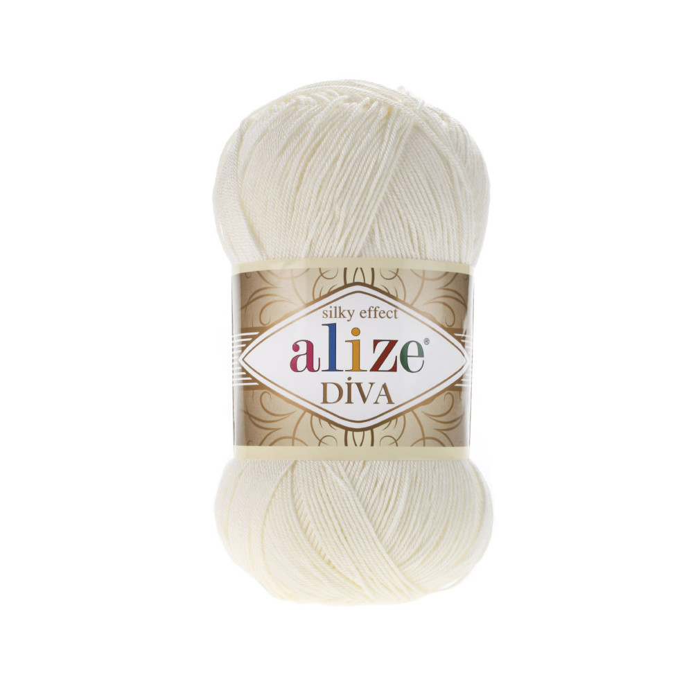 Пряжа Alize Diva молочный (62) Пряжа Alize Diva молочный (62)