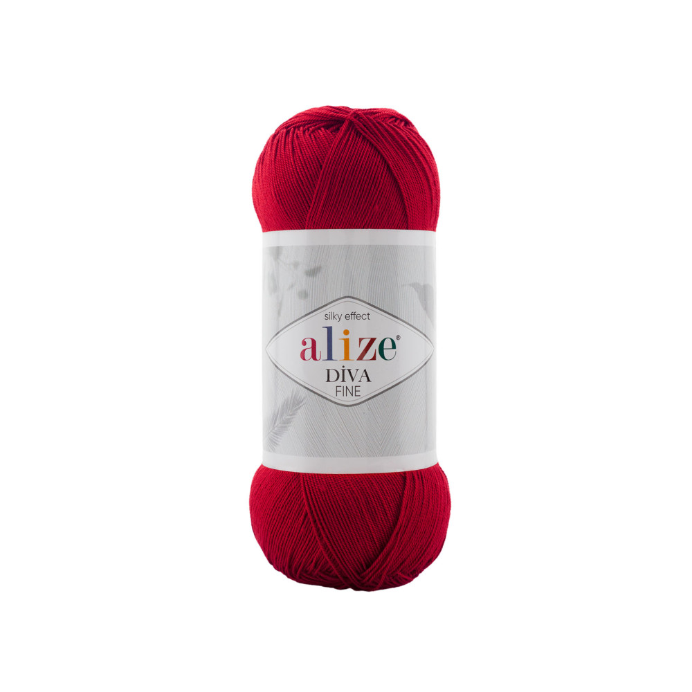 Пряжа Alize Diva Fine красный (106) Пряжа Alize Diva Fine красный (106)