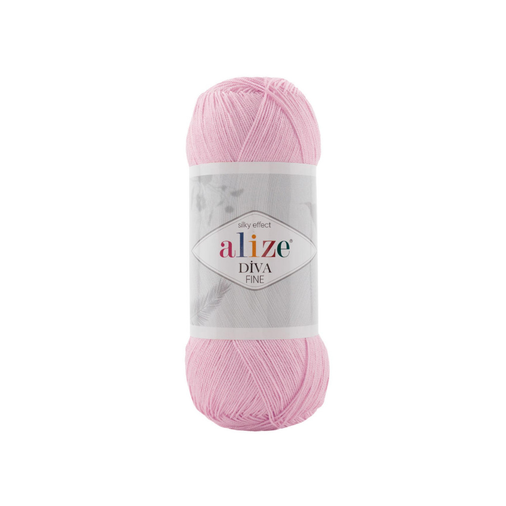 Пряжа Alize Diva Fine пастельно-рожевий (185) Пряжа Alize Diva Fine пастельно-рожевий (185)