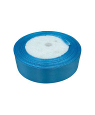 Decorative satin ribbon 2.5 cm, blue- 1 meter