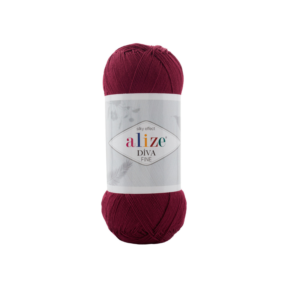 Пряжа Alize Diva Fine бордо (57) Пряжа Alize Diva Fine бордо (57)