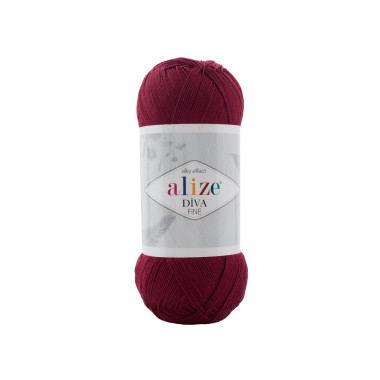 Пряжа Alize Diva Fine бордо (57)