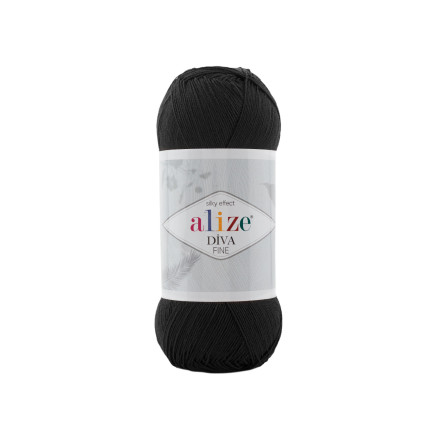 Yarn Alize Diva Fine black (60)