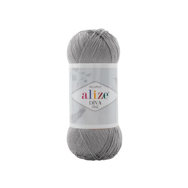 Пряжа Alize Diva Fine сталевий (87)