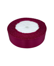 Decorative satin ribbon 2.5 cm, crimson - 1 meter