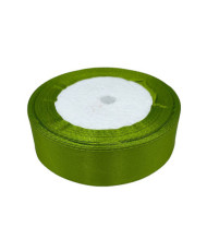 Decorative satin ribbon 2.5 cm, light green- 1 meter