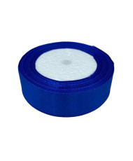 Decorative satin ribbon 2.5 cm, blue - 1 meter