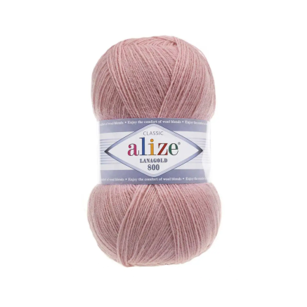 Пряжа Alize Lana Gold 800 попеляста троянда (173)