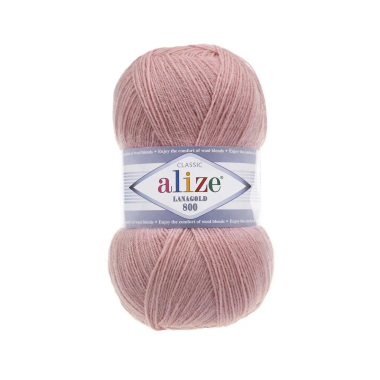 Пряжа Alize Lana Gold 800 попеляста троянда (173)