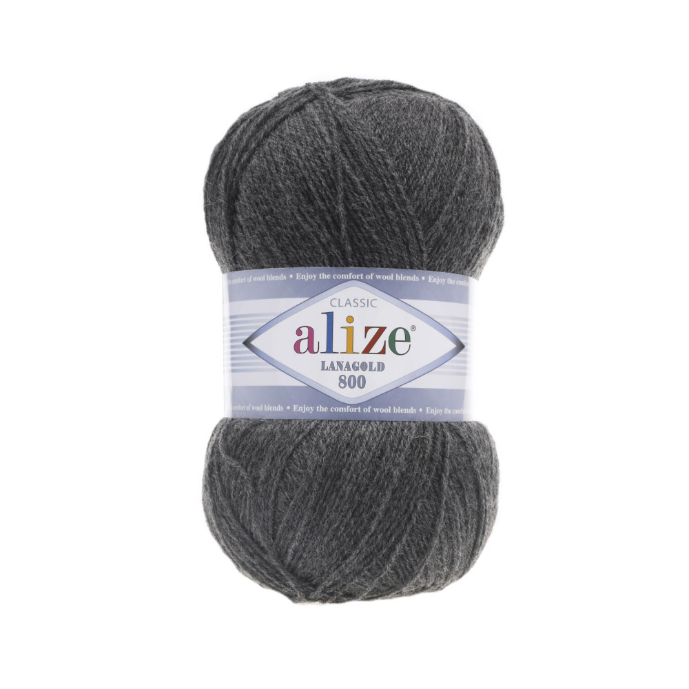 Пряжа Alize Lana Gold 800 темно-сірий (182) Пряжа Alize Lana Gold 800 темно-сірий (182)