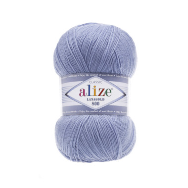Пряжа Alize Lana Gold 800 блакитний (40)