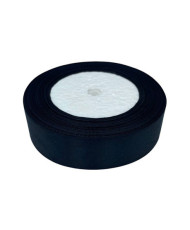 Decorative satin ribbon 2.5 cm, black- 1 meter
