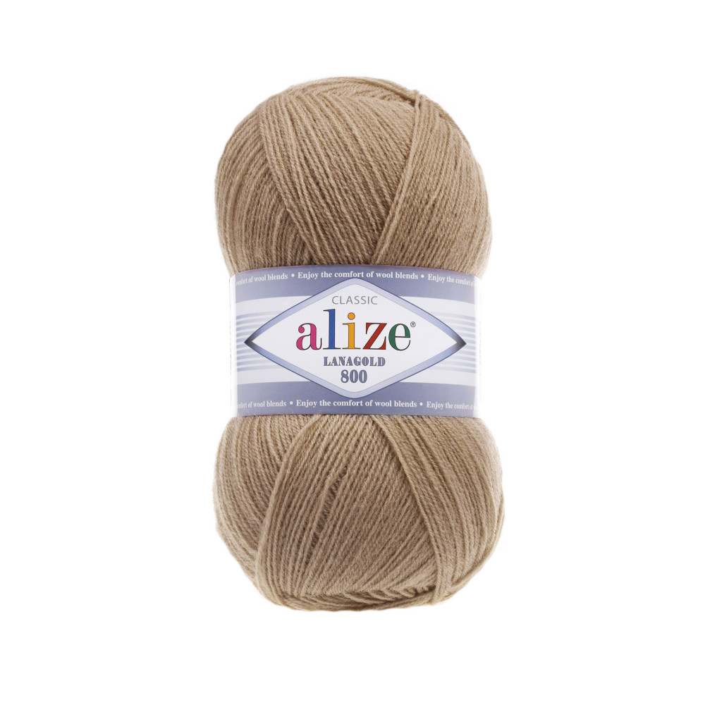 Пряжа Alize Lana Gold 800 темно-бежевий (466) Пряжа Alize Lana Gold 800 темно-бежевий (466)
