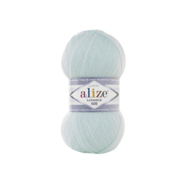 Пряжа Alize Lana Gold 800 ніжна бірюза (522)