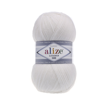 Yarn Alize Angora Lana Gold 800 white (55)