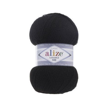 Yarn Alize Angora Lana Gold 800 black (60)