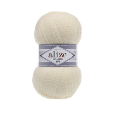 Yarn Alize Angora Lana Gold 800 cream (01)