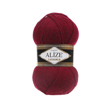 Пряжа Alize Lana Gold вишня (390)