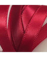 Decorative satin ribbon 0.6 cm, ruby- 1 meter