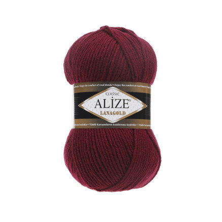 Yarn Alize Lana Gold burgundy (57)