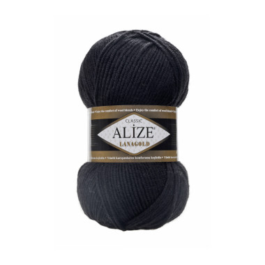 Пряжа Alize Lana Gold чорний (60)