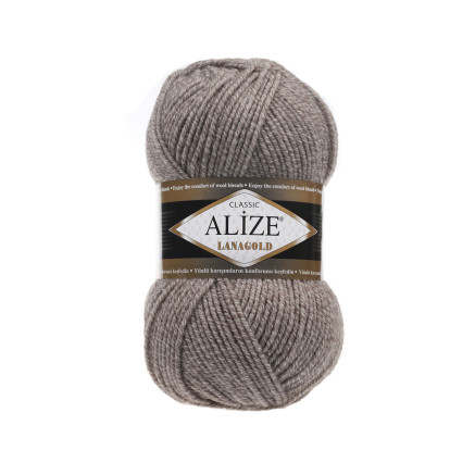 Пряжа Alize Lana Gold коричневый меланж (650)