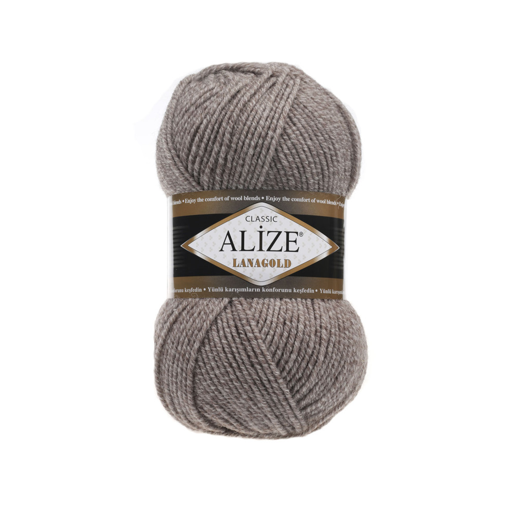 Пряжа Alize Lana Gold коричневый меланж (650) Пряжа Alize Lana Gold коричневый меланж (650)