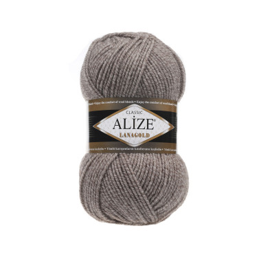 Пряжа Alize Lana Gold коричневый меланж (650)