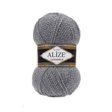 Пряжа Alize Lana Gold серый меланж (651)