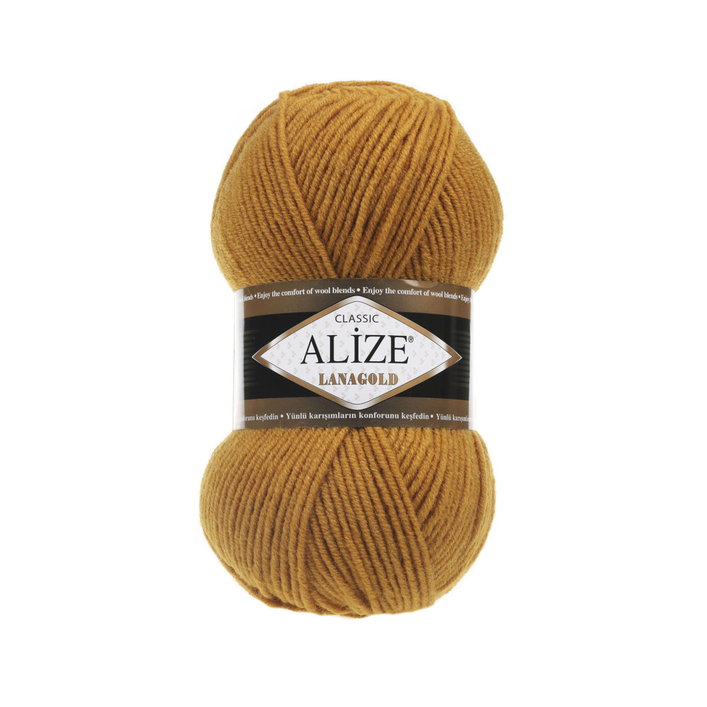 Пряжа Alize Lana Gold гірчичний (645) Пряжа Alize Lana Gold гірчичний (645)