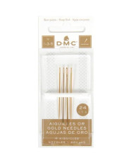 Needles for embroidery satin stitch gold plated DMC №1-3-5, 4 pcs (6132/6)