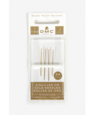 Needles for embroidery satin stitch gold plated DMC №7-8-9, 4 шт (6133/6)