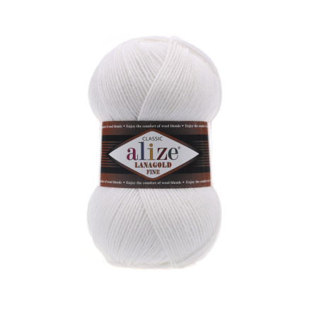 Yarn Alize Angora Lana Gold Fine white (55)