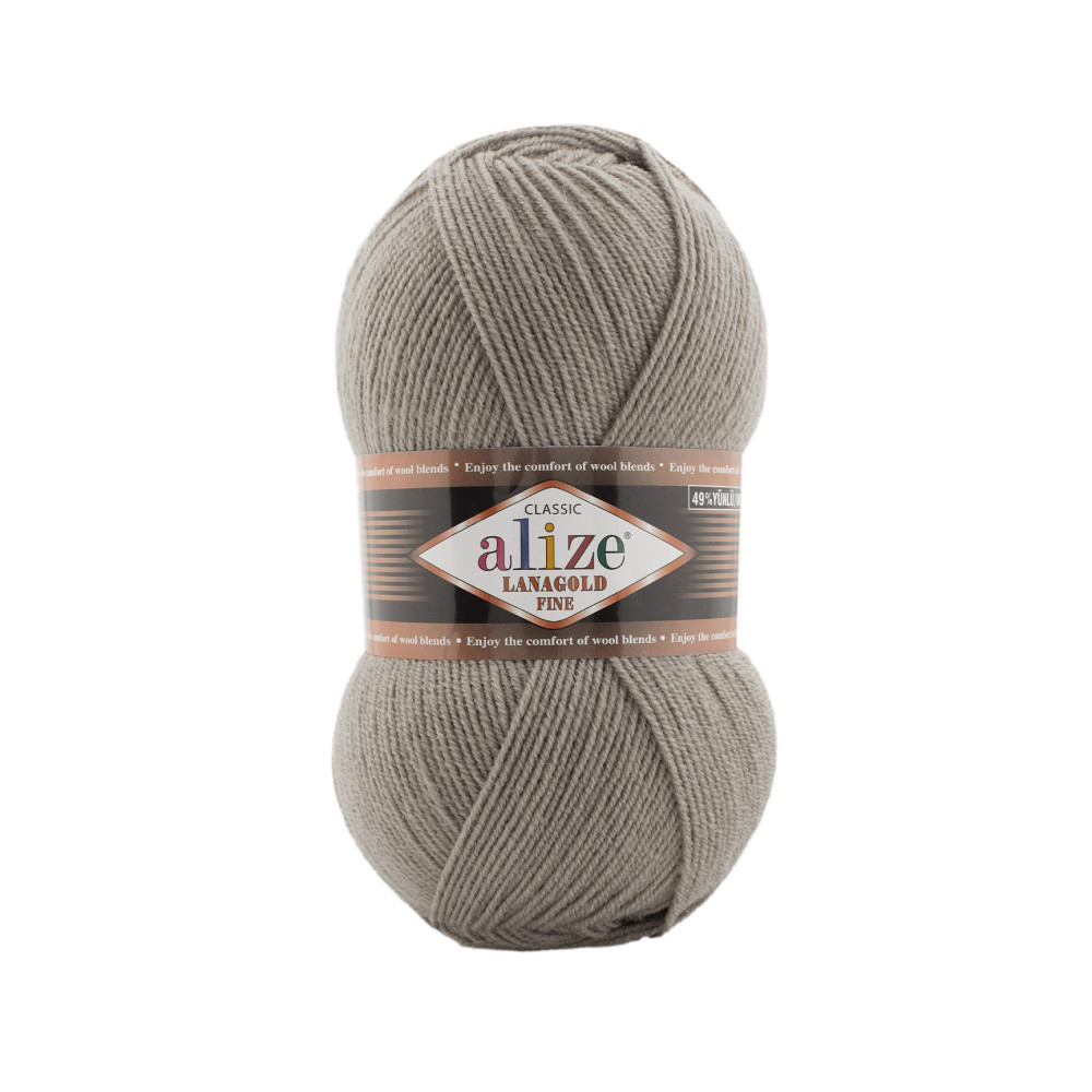 Пряжа Alize Lana Gold Fine серо-бежевый (283) Пряжа Alize Lana Gold Fine серо-бежевый (283)