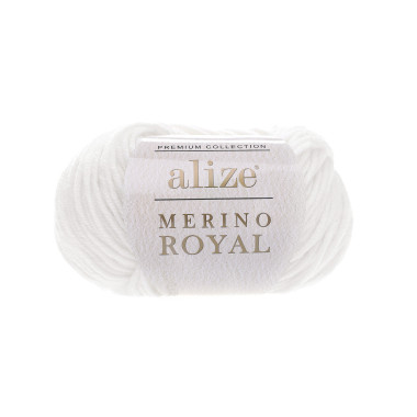 Yarn merino wool Alize Merino Royal white (55)